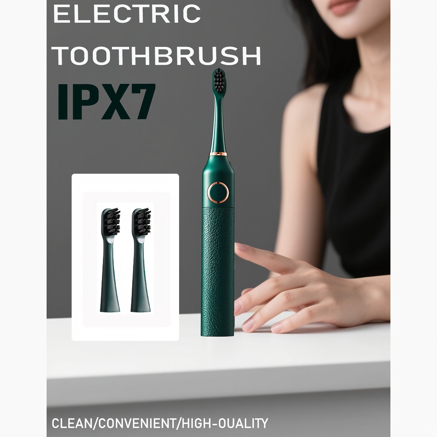 XJB Soundwave technology Vibration Smart Electric Toothbrush with 2 Brush Heads, USB Wireless Inductive Charging, 3 Speeds & 3 Modes, 47, 000 Sonic Cleaning Power, Super Fast Cleaning, Lithium Battery & Soft Bristles - Plaque Removal &, Ideal Gift for Adults & Teens (Orange) - Dental Care Electric Toothbrush, Teeth Cleaning Tools, Electric Toothbrush Rechargeable, Toothbrush Electric, Rechargeable Toothbrush, Teeth Cleaner, Oral Hygiene, Sleek Design, Ergonomic Handle, Highquality